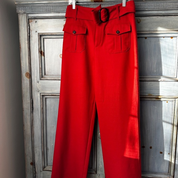 Sezane Phil Belted Trousers in Brique Size 38 - Picture 6 of 11